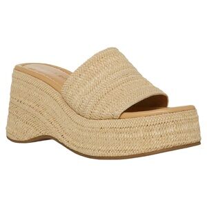 Madden Girl Zahara Wedge Sandal Neutral Size 5.5